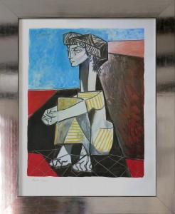 Jacqueline aux mains croisée. Lithograph.