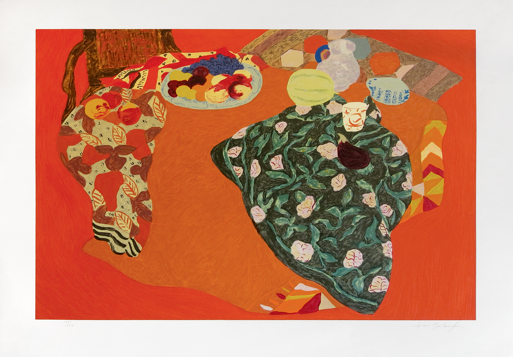 Pierre BONCOMPAIN - Fruits d’été. 104,5 x 89,5 cm – 1400 €