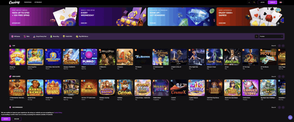 Explore the Benefits of Casiny Casino No Deposit Bonus 6